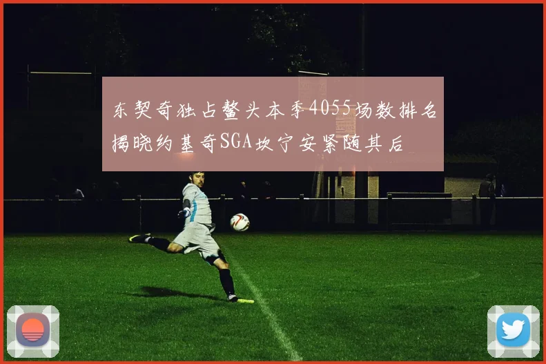 东契奇独占鳌头本季4055场数排名揭晓约基奇SGA坎宁安紧随其后